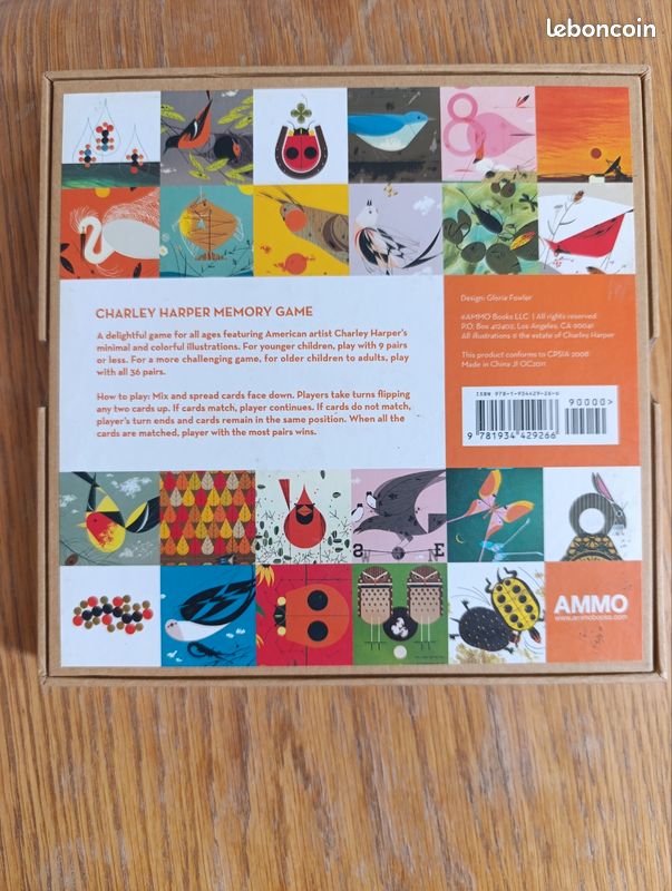 Jeu de mémoire / Memory Charley Harper - AMMO Books (image 2)