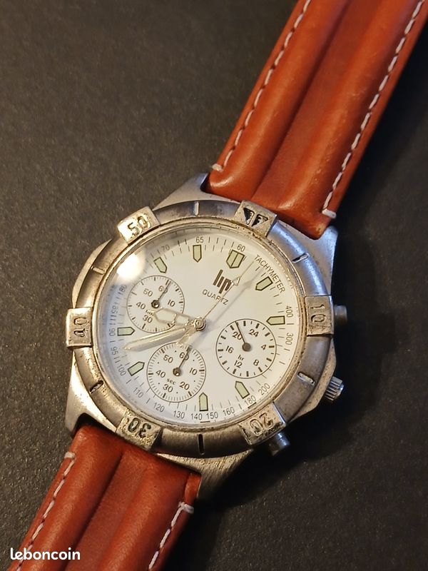 Montre LIP 671805 Rallye 39 mm chrono méca-quartz