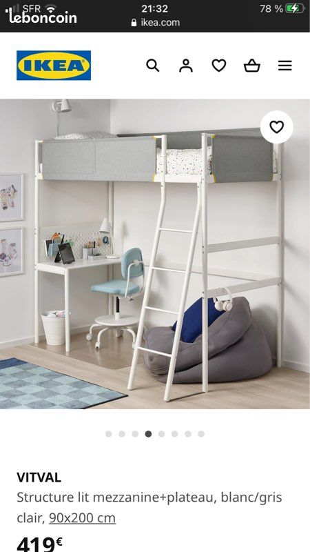 Lit en hauteur mezzanine bureau (image 4)