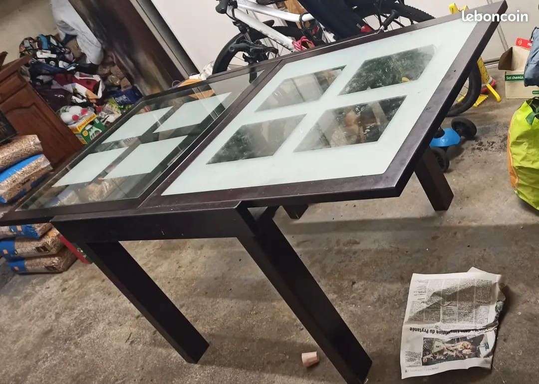 Table extensible bois et verre (image 2)