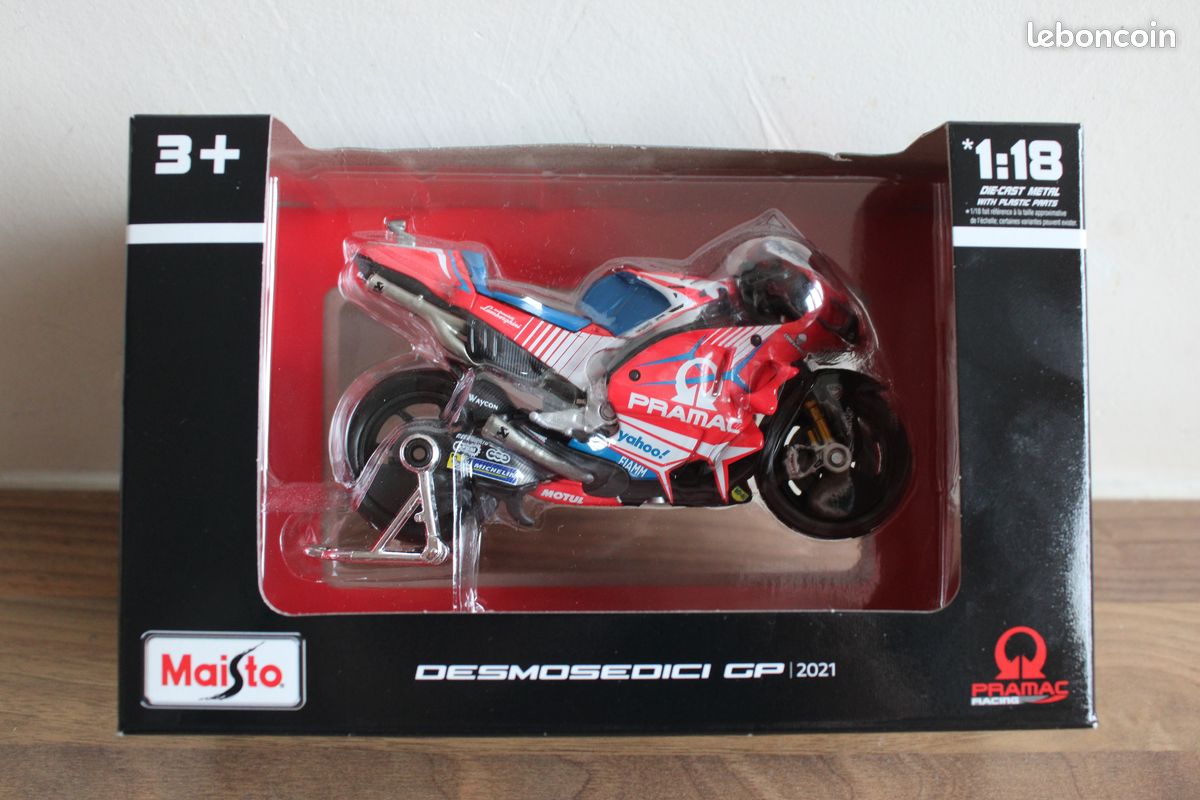 Miniature Moto GP 2021 Pramac Racing 1/18 – Maisto – Modèle Réduit Moto De Course Détaillé