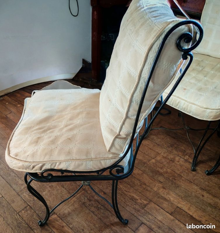 Chaises en fer forgee (image 1)