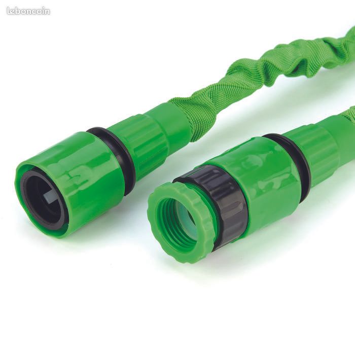 relaxdays Tuyau de Jardin avec Pomme d’arrosage Extensible et relaxdays Tuyau de Jardin avec Pomme d’arrosage Extensible et