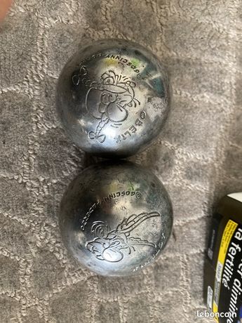 Triplette de boules Obut gravé Astérix Goscinny Uderzo - 630gr ø7.3cm