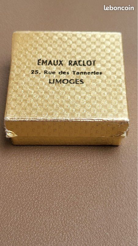 Collier pendentif vintage en émail de Limoges - Émaux Raclot (image 6)