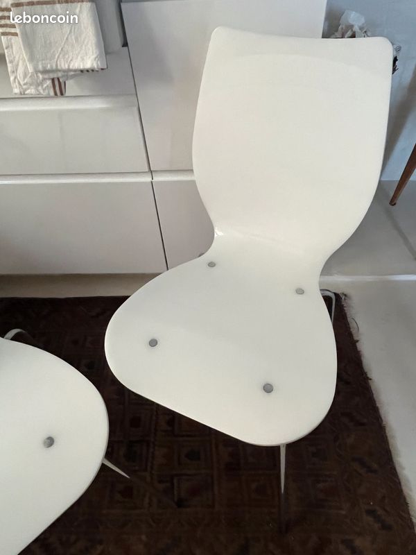 Lot de 2 chaises Plexi et inox (image 2)