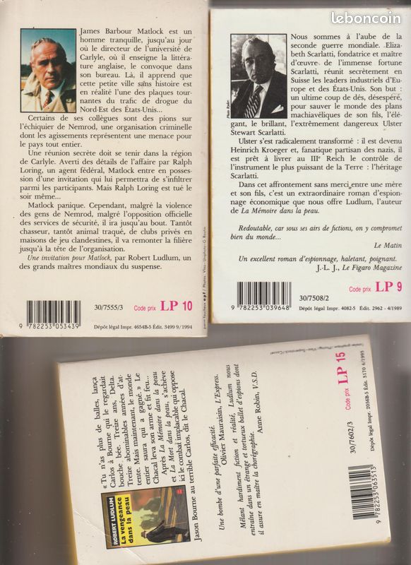 3 romans de Robert LUDLUM (image 2)