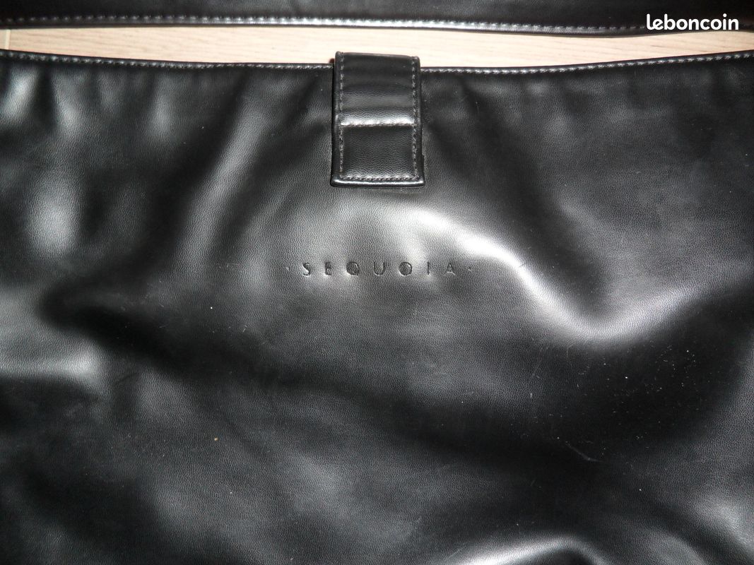 Sac à main en cuir noir de marque SEQUOÏA (image 4)