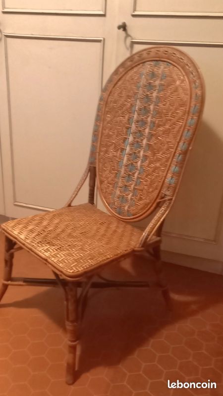 Chaise en rotin années 30 (image 1)
