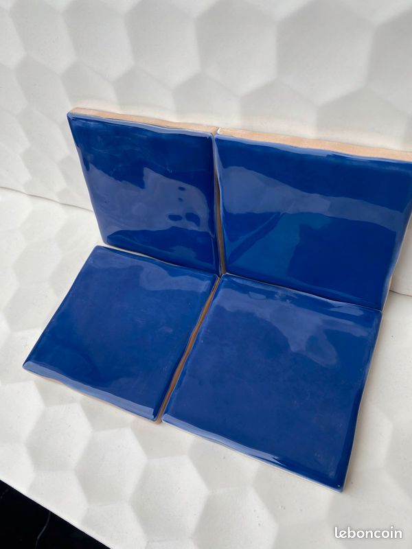 Faience murale aspect Zellige bleu marine 10x10 (image 2)