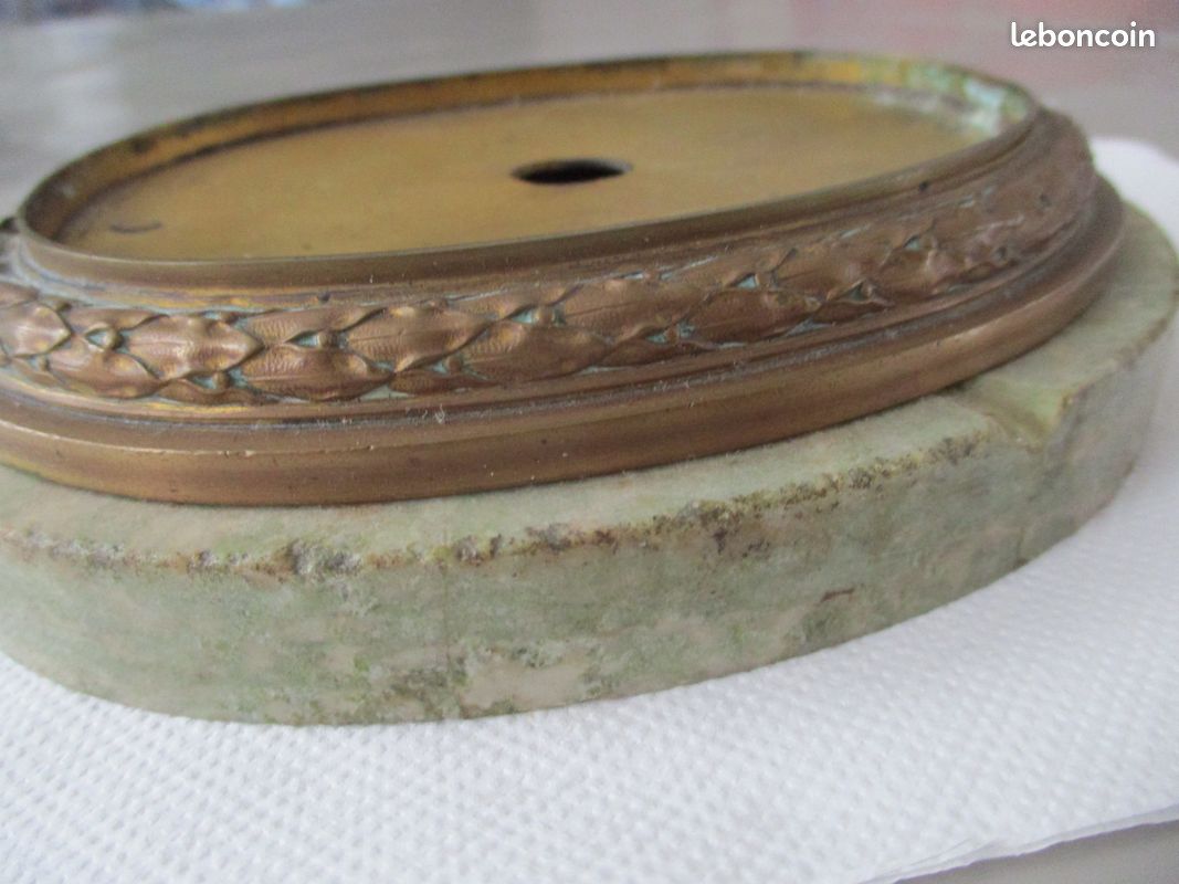 Ancien socle en marbre et bronze laiton (image 15)