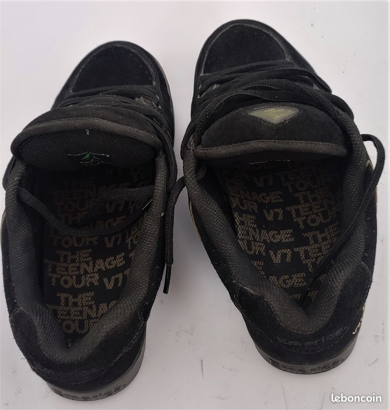 Chaussures Skate EMERICA Collector Teenage Tour 2004 - Taille 41 - Noires - Neuf Sans Boîte