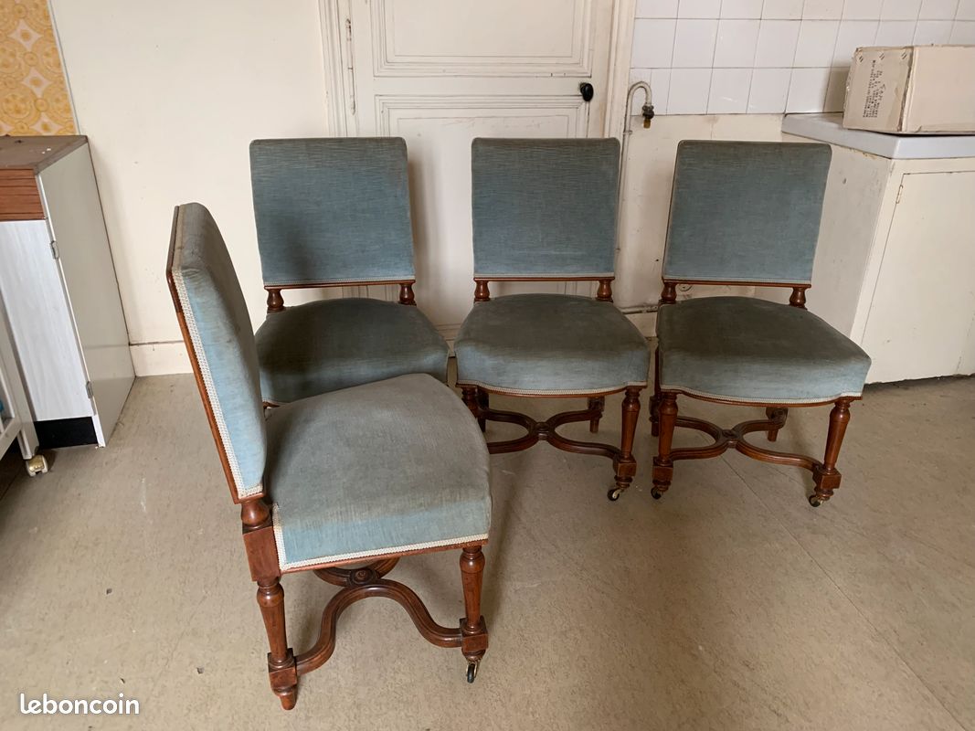 Ensemble 4 chaises Louis Philippe (image 1)
