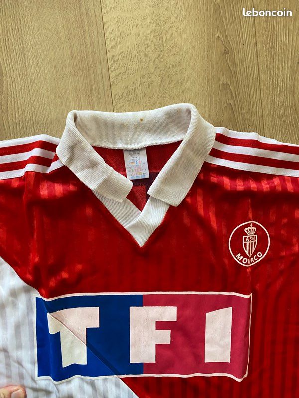 Maillot AS Monaco Ettori - Finale Coupe Des Coupes 1991-1992 - Taille L