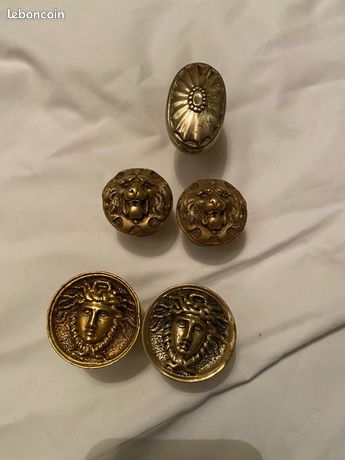 Lot De 12 Poignées De Meubles En Bronze – Diamètre 4,7 Cm – Neuves
