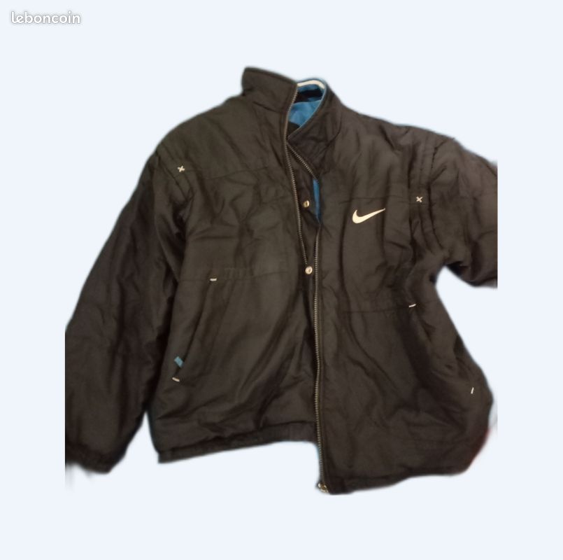 Veste Nike Réversible Vintage Bleu et Noir (image 1)