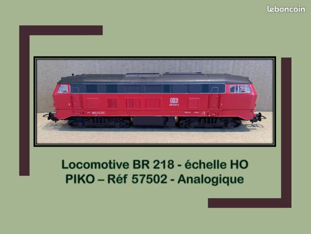 Train Miniature PIKO H0 – Locomotive Diesel Br 218 DCC + 2 Voitures – Neuf