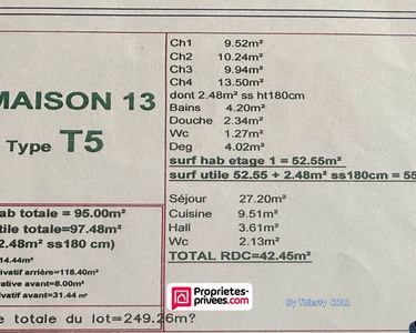 Maison 355 000 € - 95 m²