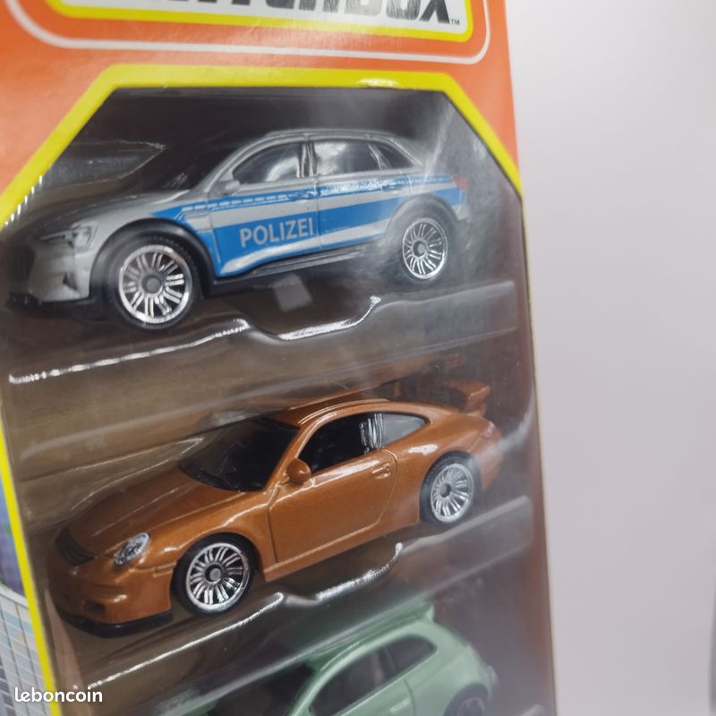 Matchbox 1/64 Pack 5 Voitures - Autobahn Express V - Porsche 911 GT3 - Fiat 500 - Neuf (image 8)