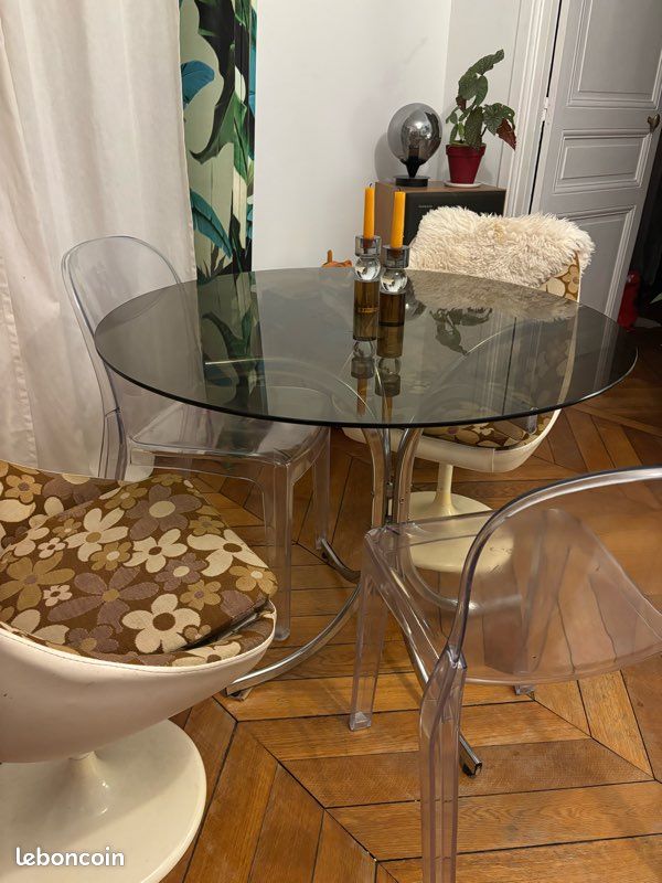 TRACK 2 table de repas tonneau - avec allonge | Roche Bobois
