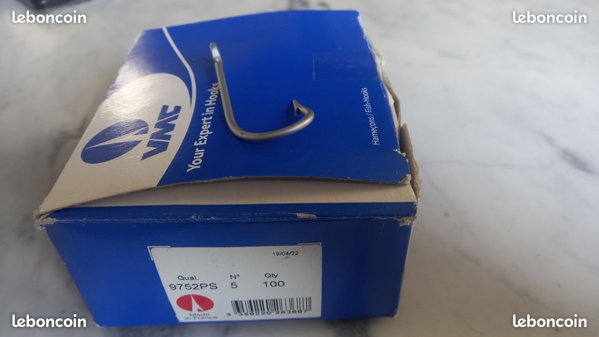 25 Hameçons VMC Spécial Mer N°7/0 - Référence 9299 PS, Pour Pêche En Mer