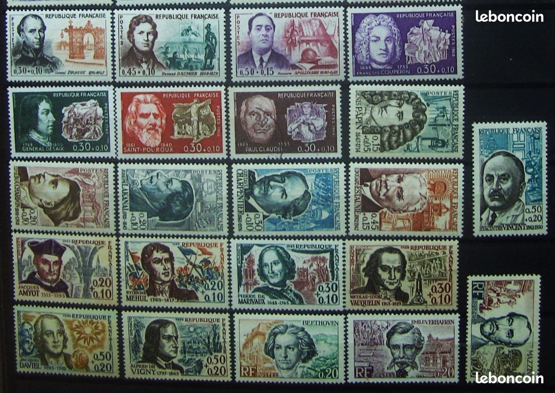 Série De Timbres France 1066/1071 ** - Célébrités, Neufs Sans Charnière