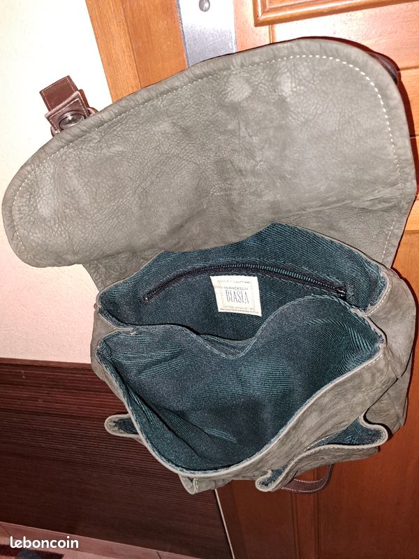 Sac en cuir vert foncé (image 3)