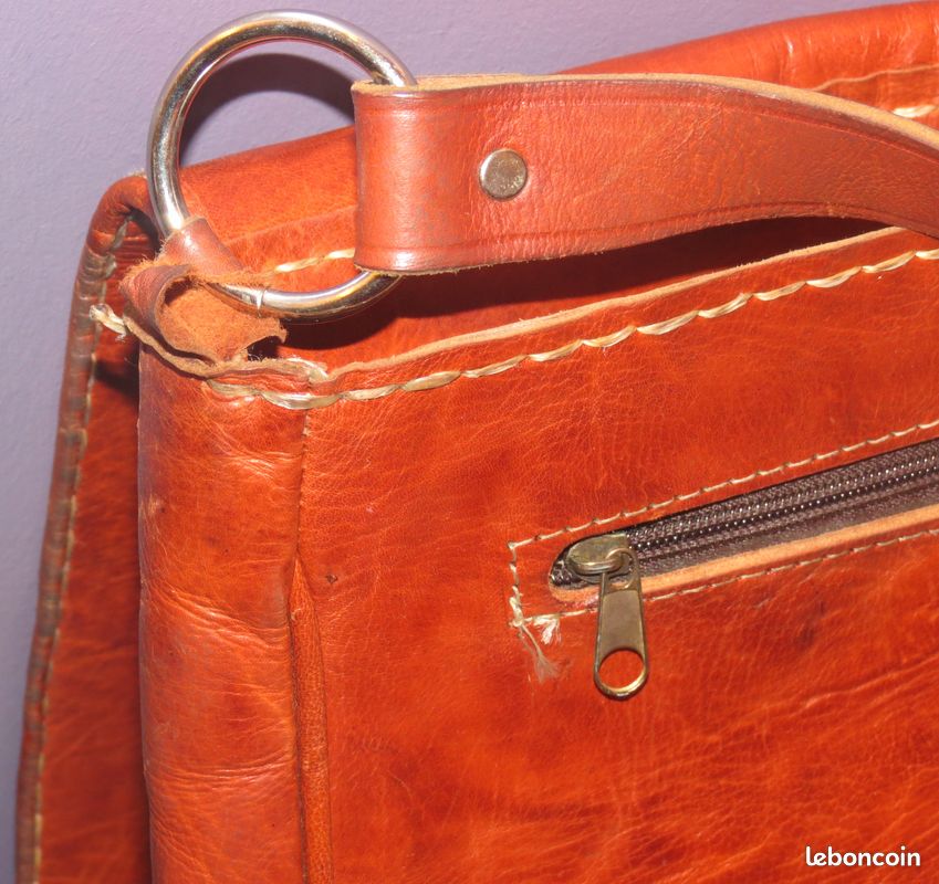 Sacs en bandouliere en cuir 100% vintage (image 5)