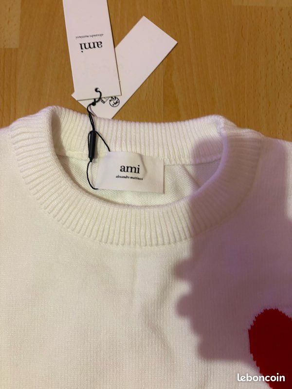 Pull Ami Paris blanc (image 3)