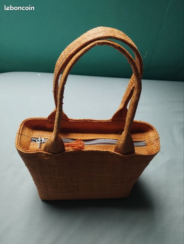 “Sac à main bohème en raphia – style été / plage (image 1)