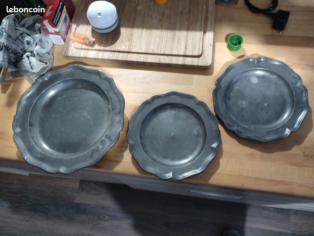 Plats d'étain 3 scénettes - Flat tin Zinnflachfiguren