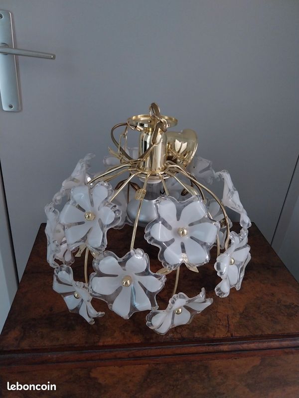 Grand Lustre Cascade Vintage en vente sur