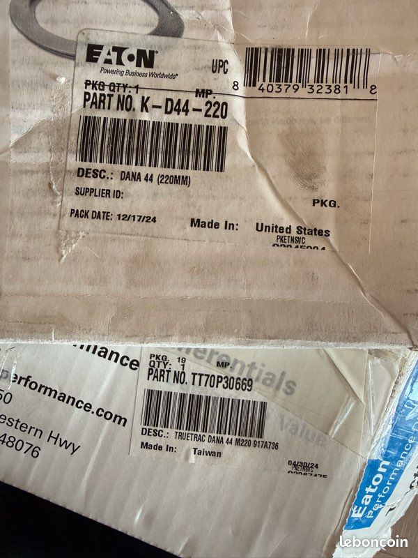 Différentiel à glissement limité Eaton Detroit truetrac + kit roulement installation pour jeep wrangler jl (image 2)