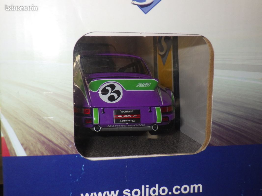 SOLIDO Porsche 911 RSR Hippy Tribute 1973 – Miniature 1/18, 31 Cm, Violet/vert, Modèle De Collection, à Monter