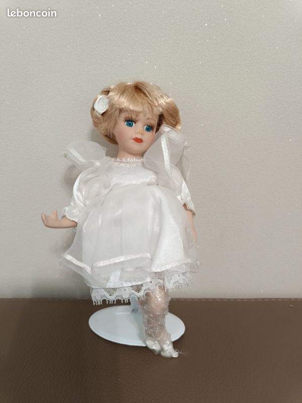 Poupée Ballerine En Porcelaine De Collection - Ancienne, Taille 40 Cm