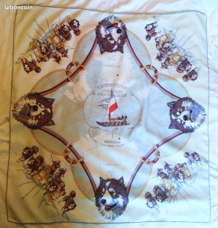Rare Carré Hermès "Mission Paul-Émile Victor" vintage (image 1)