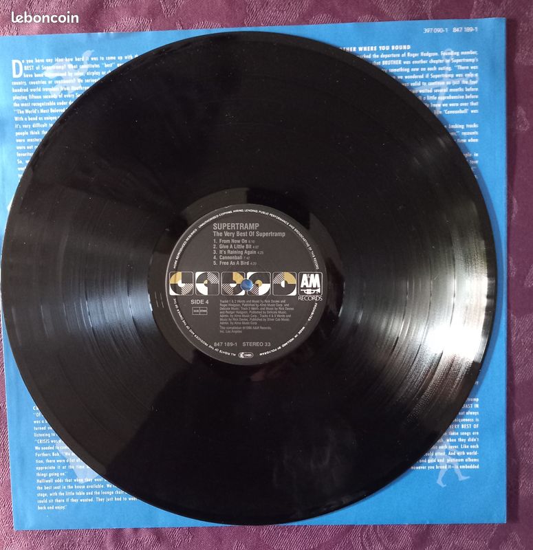 ♫ The Very Best Of Supertramp ♪ Album 2 Disques Vinyle 2 x LP ♫ 397 090-1 ♪ 18 Titres ♫ Superbe État ♫ (image 6)