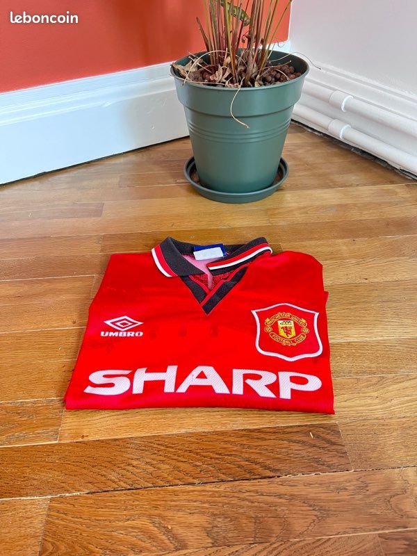 Maillot Manchester United 1994-1995 Umbro - #7 Cantona - Taille L Garçon - Collector