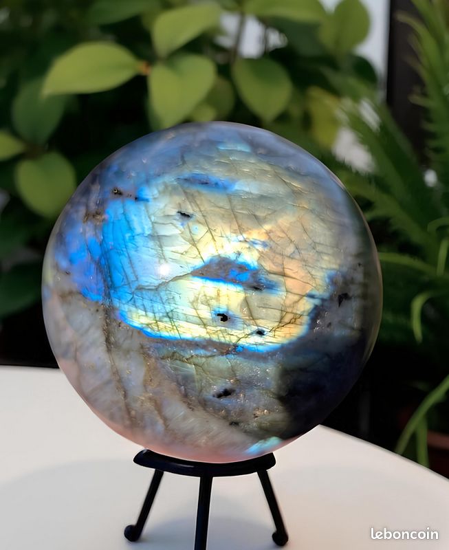 790g, pierre Agate brute polie - Géode de pierre naturelle (image 12)