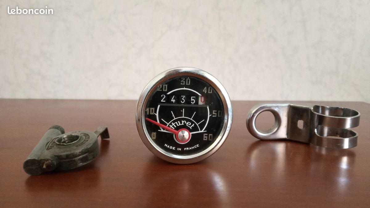 Compteur vélo vintage Huret complet - Équipements vélos