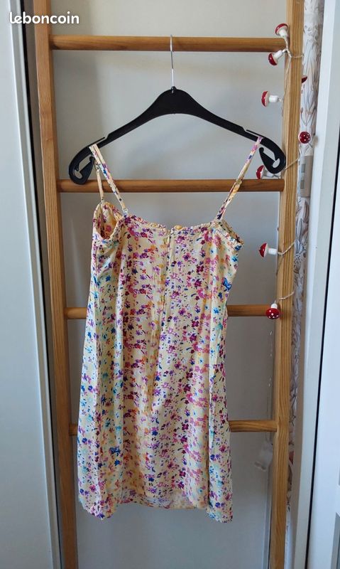 Robe D'été Only Life – Femme Taille 14 – Orange Bretelles – Neuve Avec étiquettes