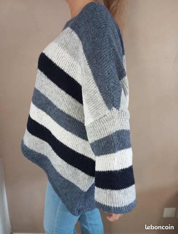 Pull en alpaga, bleu marine - Perrine et Antoinette