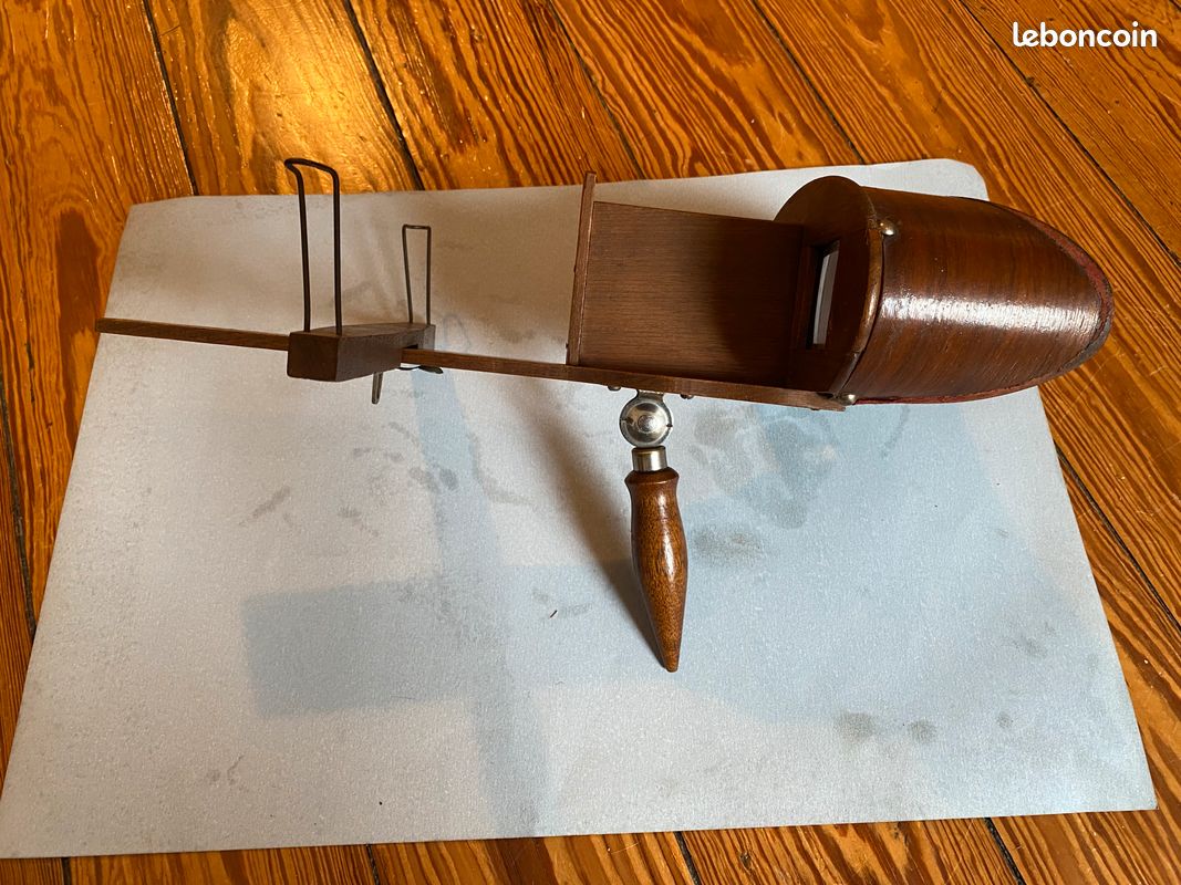 Stéréoscope Ancien En Bois UNIS-FRANCE - Loupe Unique, Belle Patine, Made In France