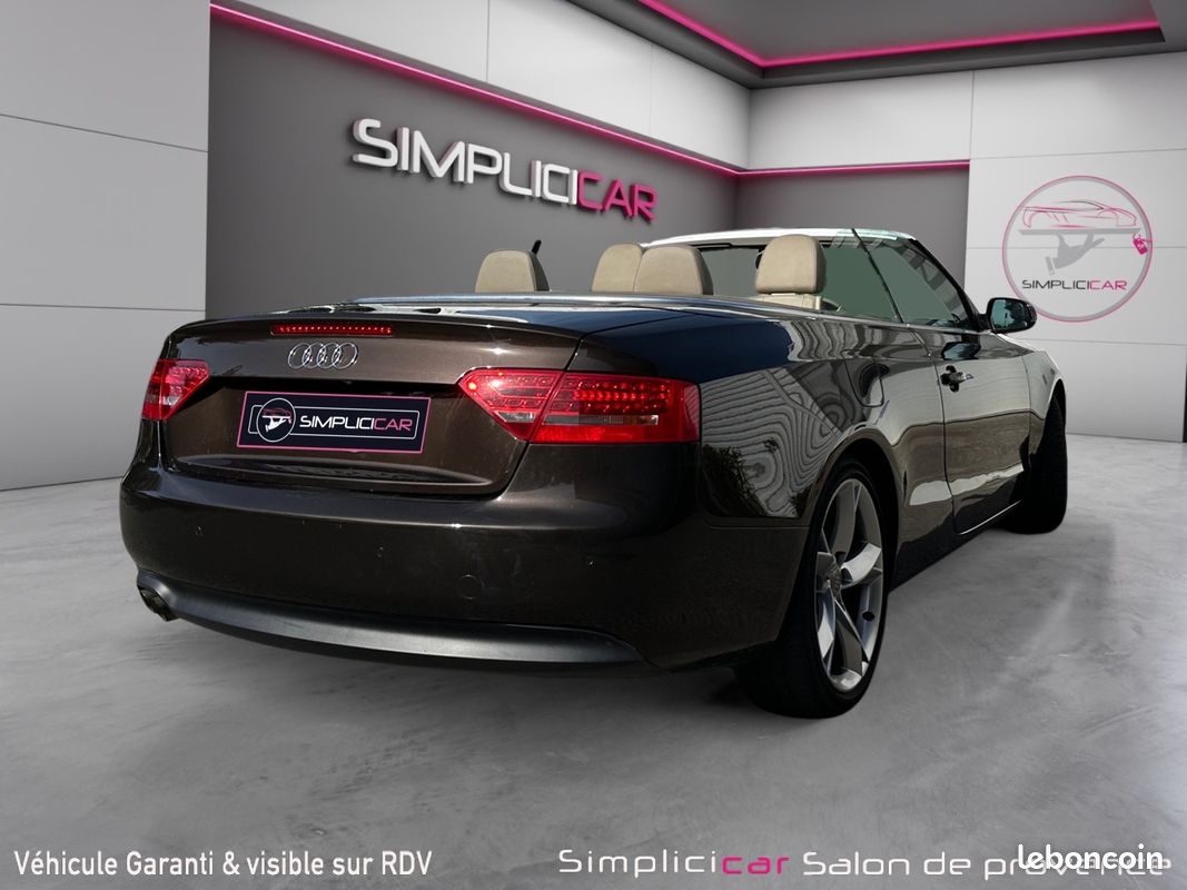 AUDI A5 DECAPOTABLE 2.0 TDI 177Ch - Radar Ar - Sièges Chauffants - Garantie 12 mois - (image 3)