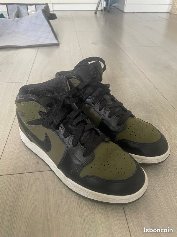 Jordan 1 Mid Olive Canvas (image 2)
