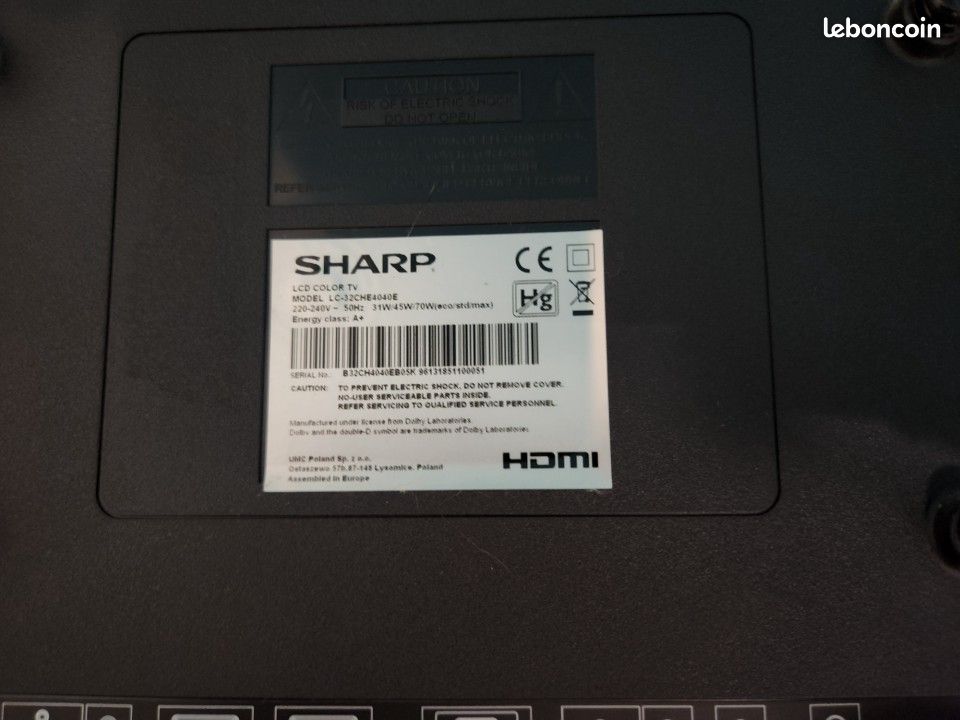 Tele sharp 32 pouces tbe (image 9)