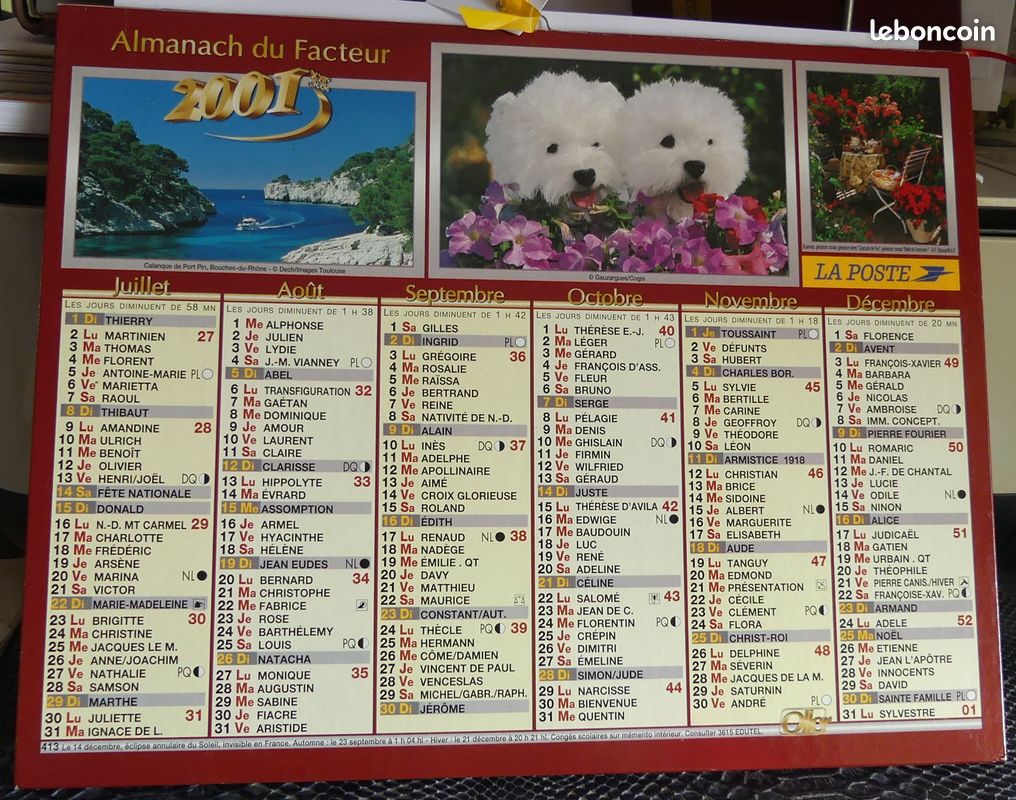 Calendrier des postes 2001 - C47 (image 2)