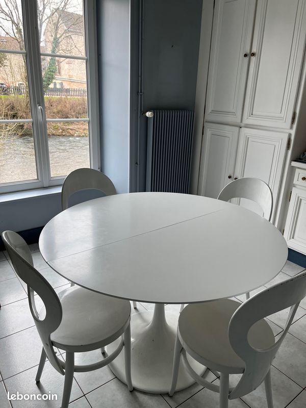 Ensemble Table et chaise - Blanc laqué (image 6)