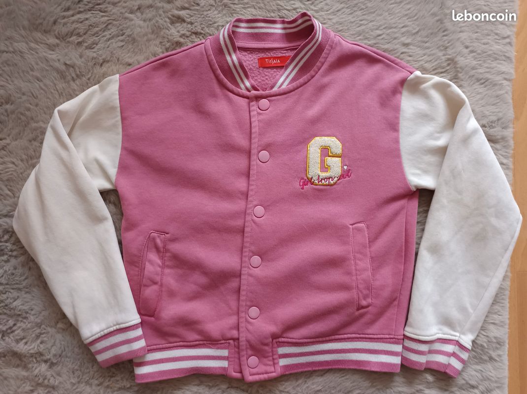 Blouson rose, taille 8 ans (image 1)