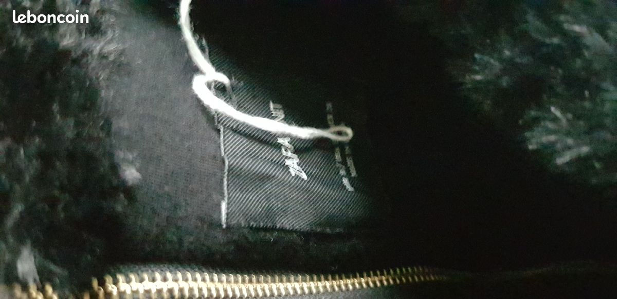 Magnifique Manteau Veste Fausse Fourrure noir Zara T.36 S (image 3)